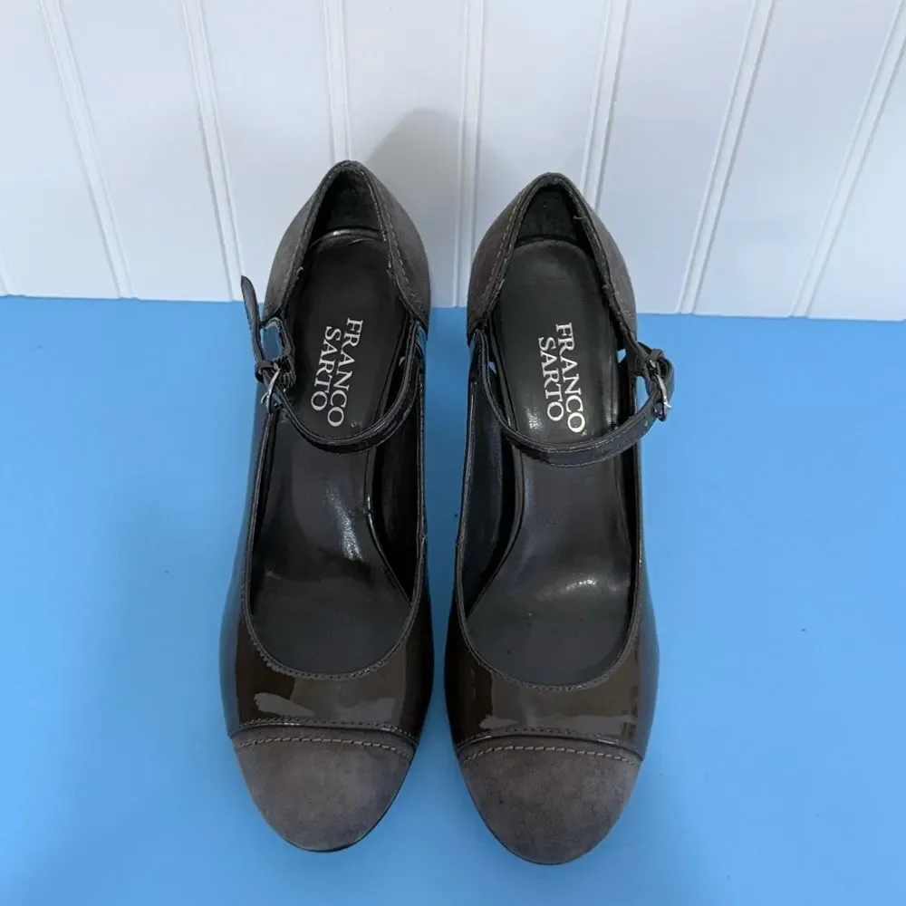 Franco Sarto Women's Black and Gray Heels